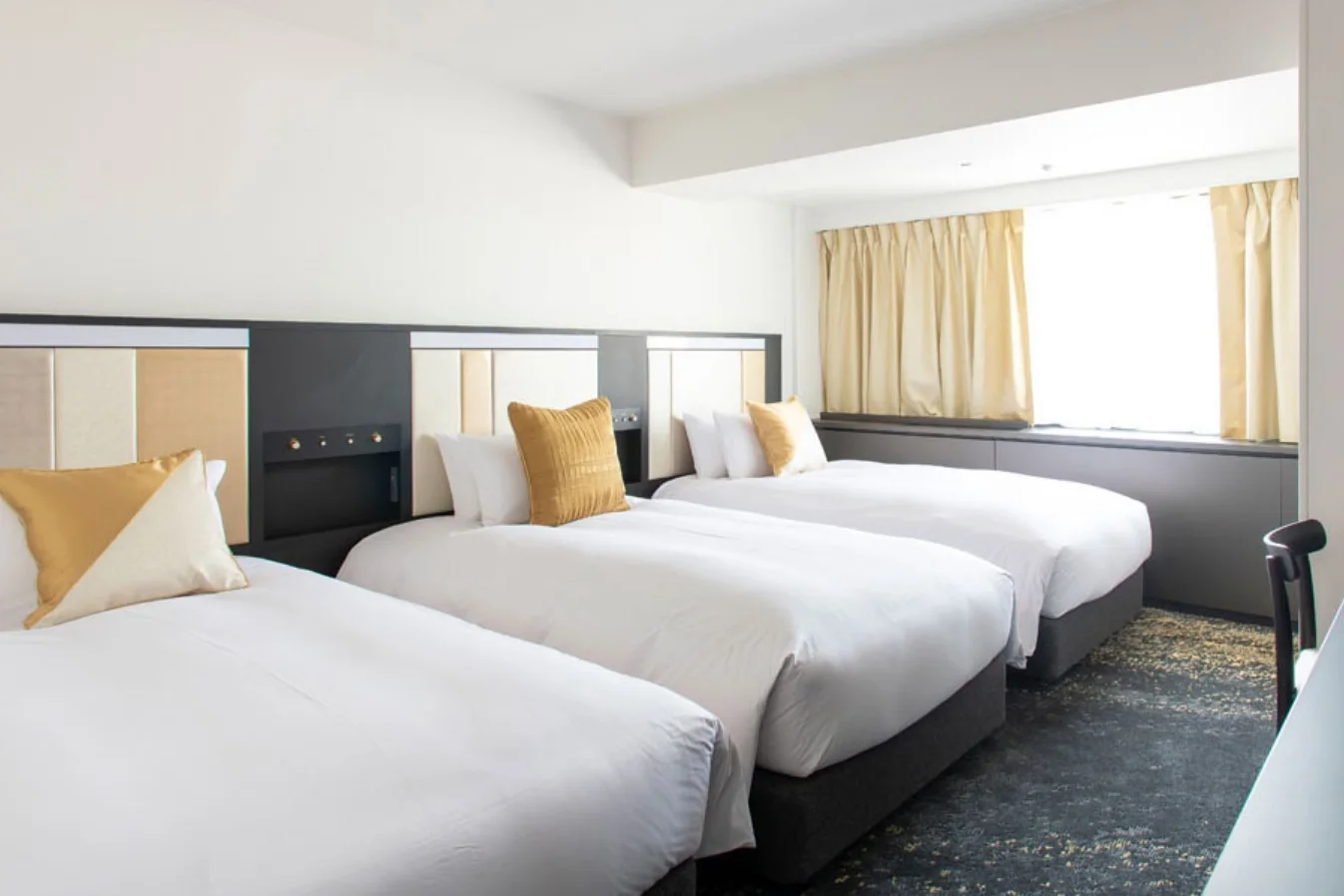 Chambre triple du Cross Hotel Osaka