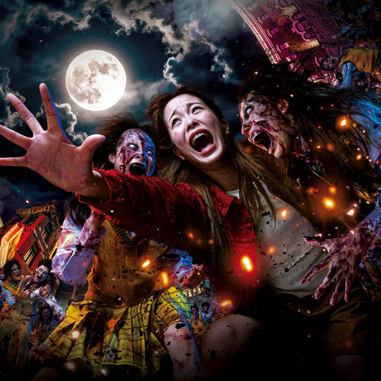 La foule devant Street Zombies à USJ Halloween Horror Nights 2026