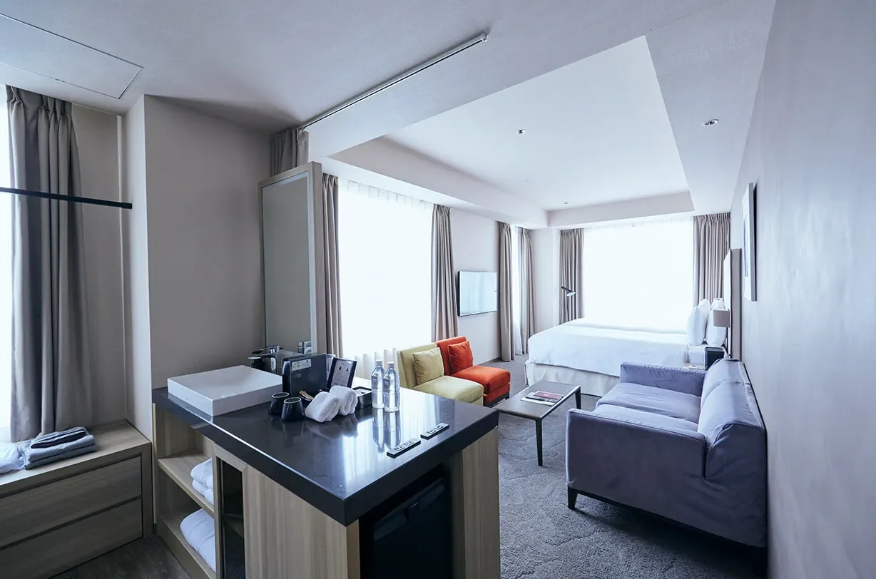 NOHGA HOTEL UENO TOKYO Deluxe Twin guest room with Japanese-inspired furnishings