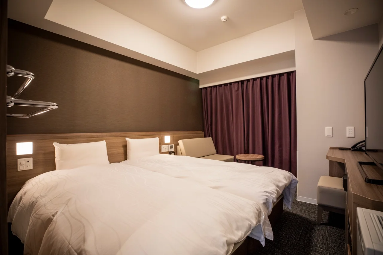 Chambre de La Vista Furano Hills avec lits jumeaux