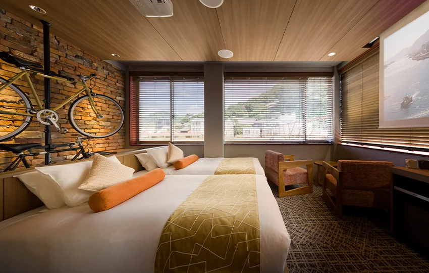 HOTEL BEACON ONOMICHI Corner Cycle Twin room près de la gare d’Onomichi
