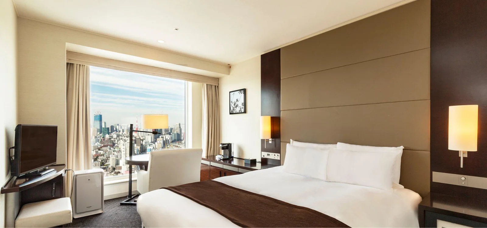 Chambre du Shinagawa Prince Hotel avec vue urbaine