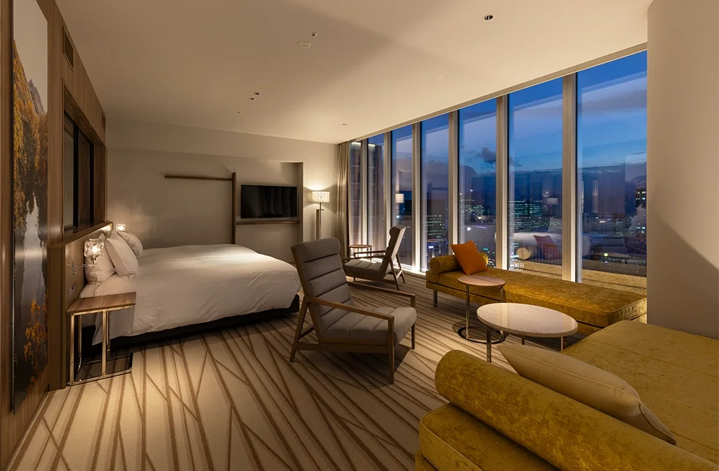 SAPPORO HOTEL by GRANBELL corner suite with panoramic city windows