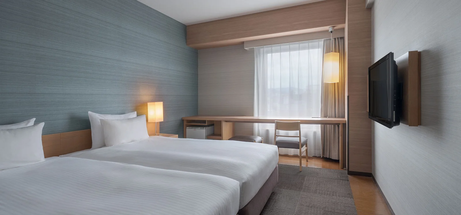 Chambre twin du HOTEL RESOL TRINITY HAKATA