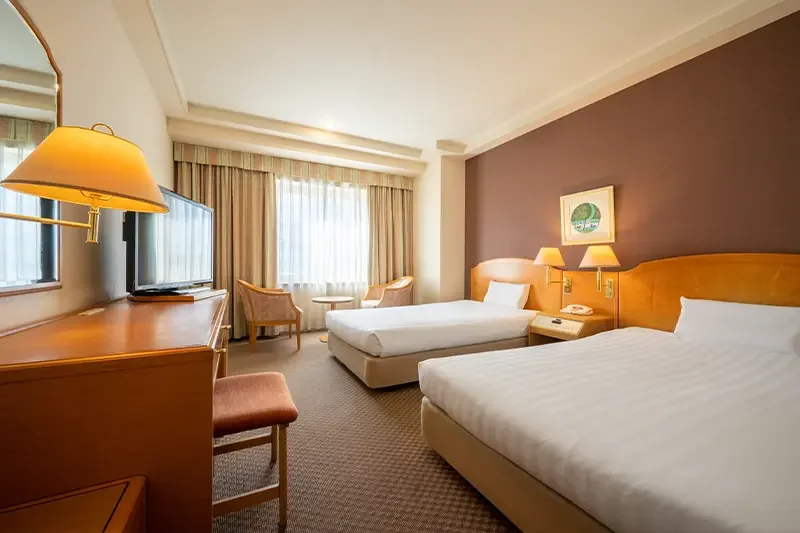 Hotel JAL City Aomori standard twin room for an Aomori Nebuta Festival stay