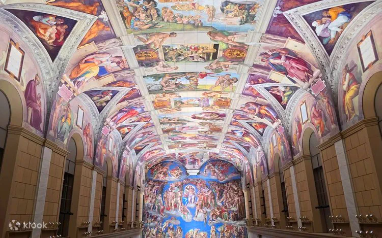 Espace en carreaux reproduisant la chapelle Sixtine au musée Otsuka