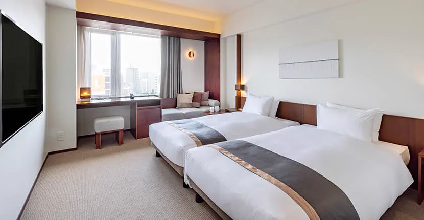 Comfort Twin du Tokyu Stay Fukuoka Tenjin avec lave-linge