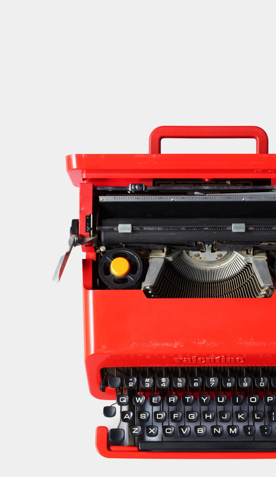 Machine à écrire Valentine de Sottsass au musée Artizon
