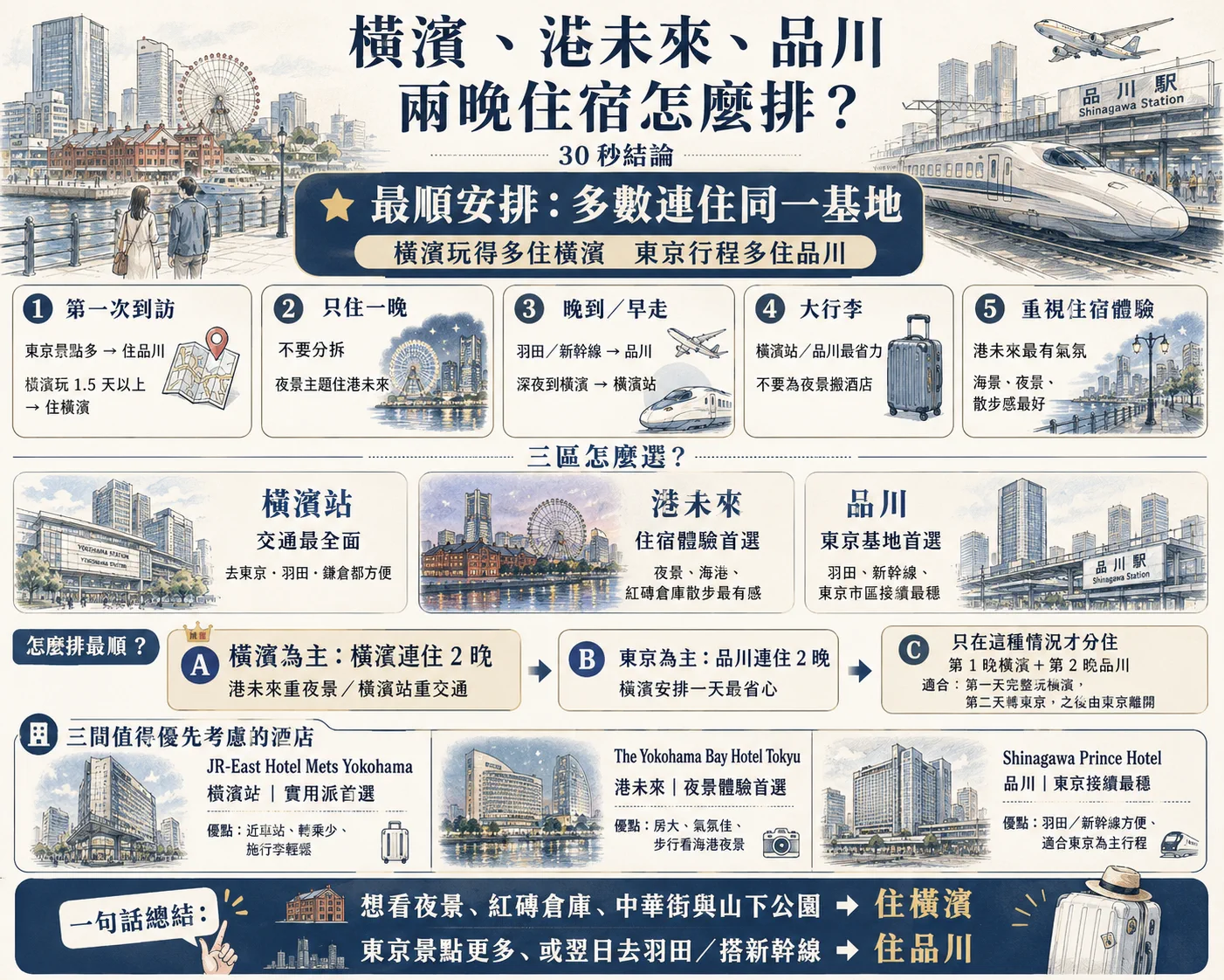Comparaison entre dormir à Yokohama et dormir à Tokyo