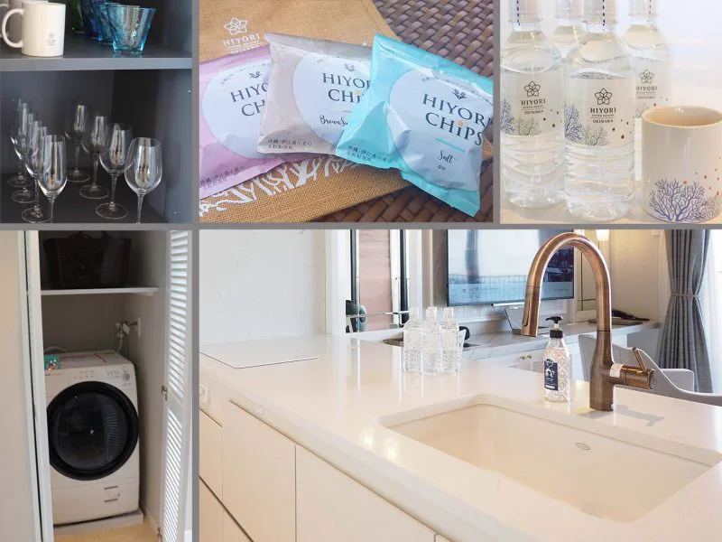 Salle de bain de l’Ocean Suite au HIYORI Ocean Resort Okinawa