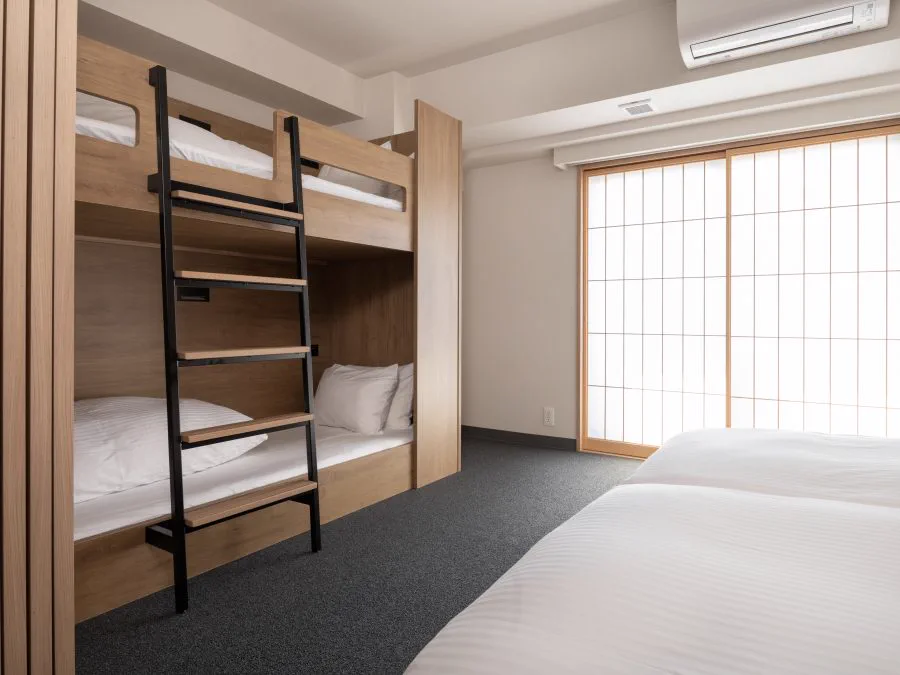 MIMARU Osaka Shinsaibashi Central avec lits superposés pour un groupe