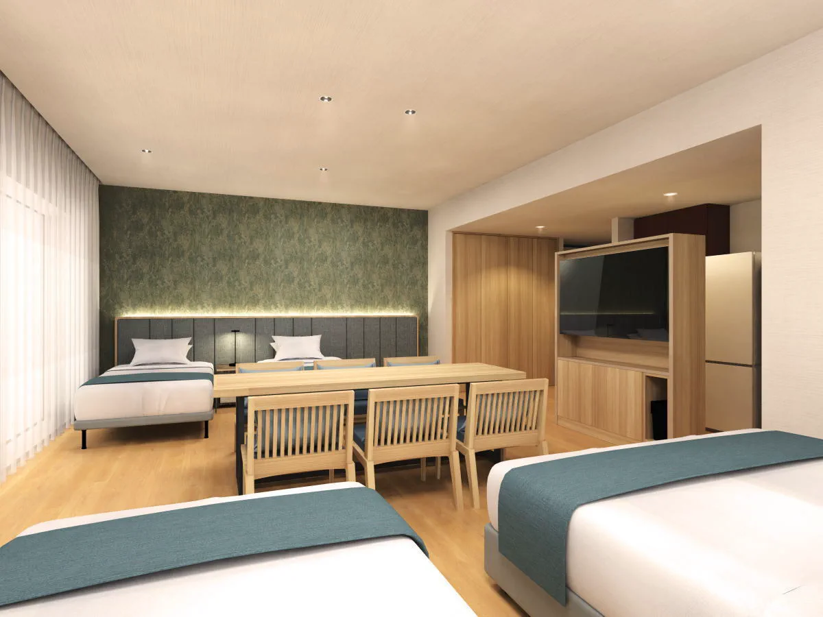 Chambre et lits à La’gent Stay Hakodate Ekimae