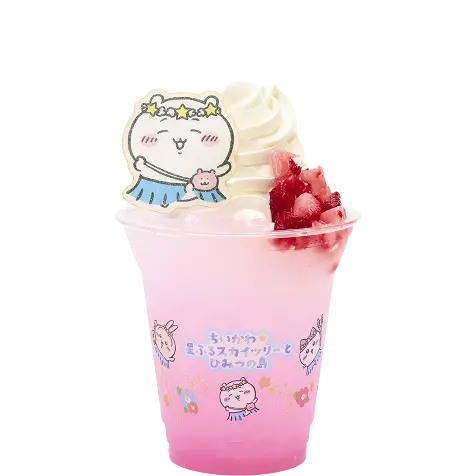 Boisson de collaboration Chiikawa au SKYTREE CAFE