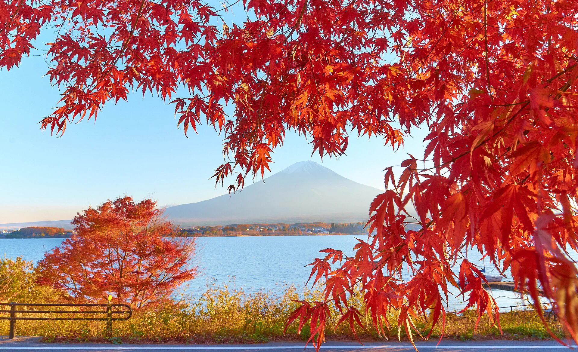 Fuji au crépuscule, lac et feuillages d’automne : une nuit ajoute une seconde fenêtre météo