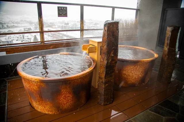 Bains publics et espace de détente de La Vista Furano Hills