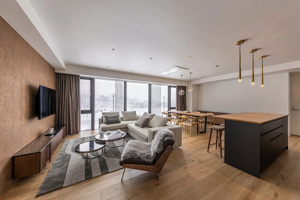 Residence Intuition Niseko avec trois chambres et vue sur le mont Yotei