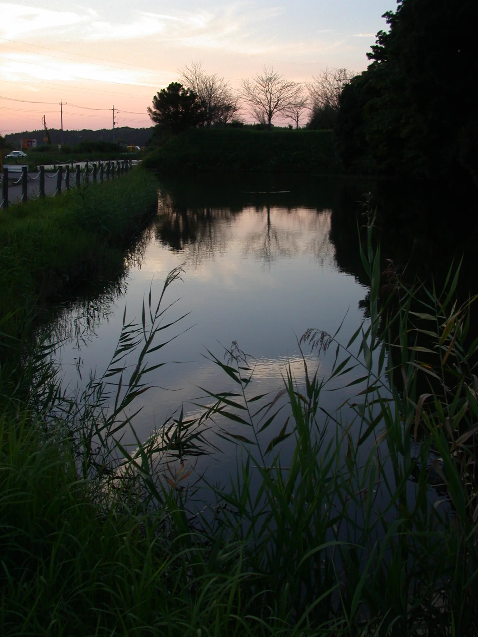 Douve sèche et relief du château de Sakura