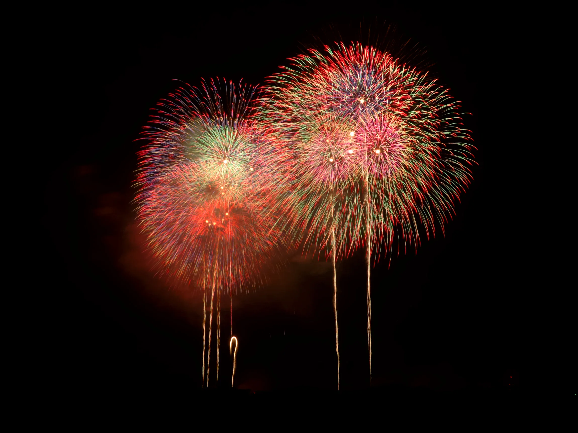 Grand feu d’artifice du festival de Nagaoka : vue réelle des feux Phoenix et de la rive du fleuve Shinano