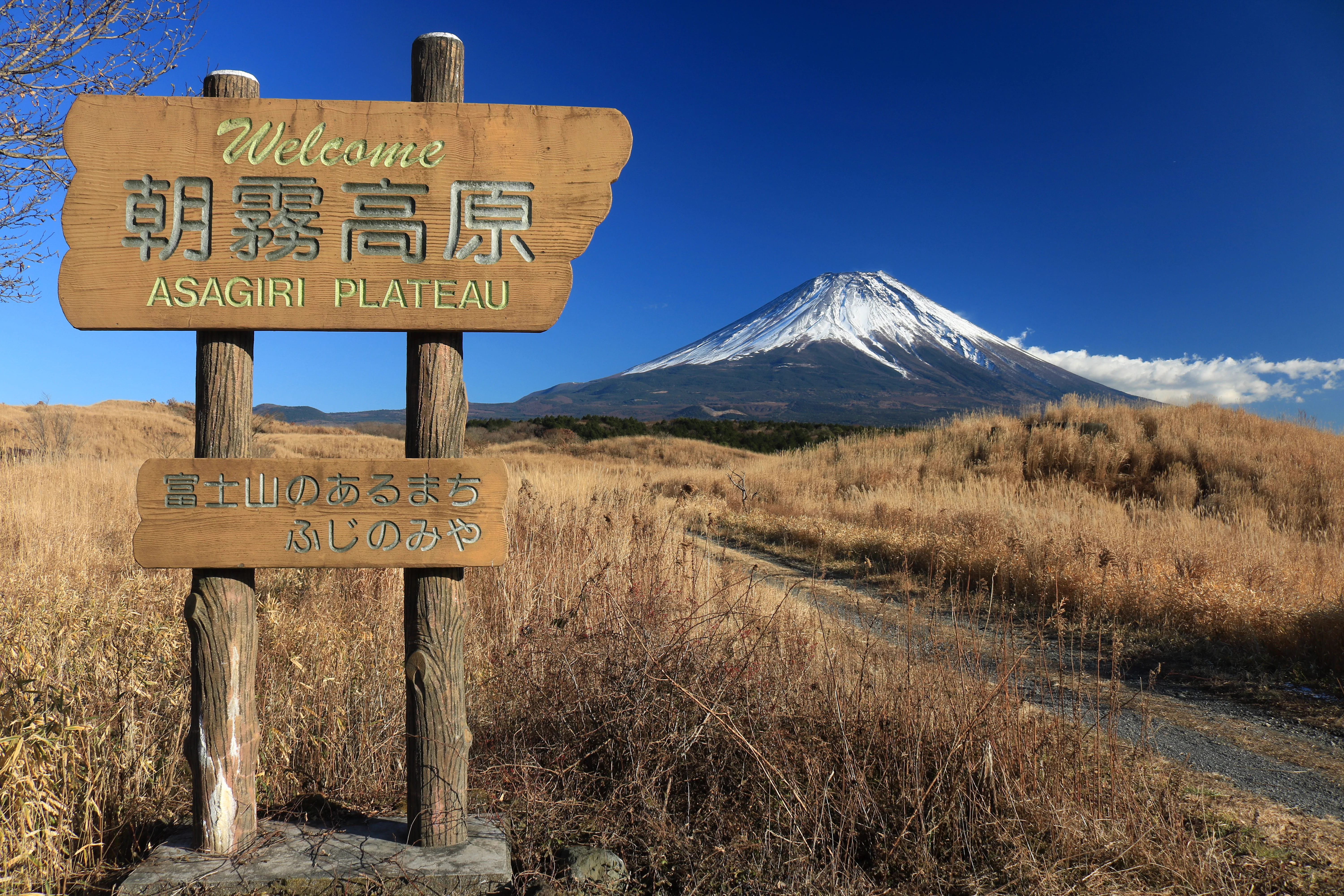 Mont Fuji visible depuis la région d’Asagiri par temps clair