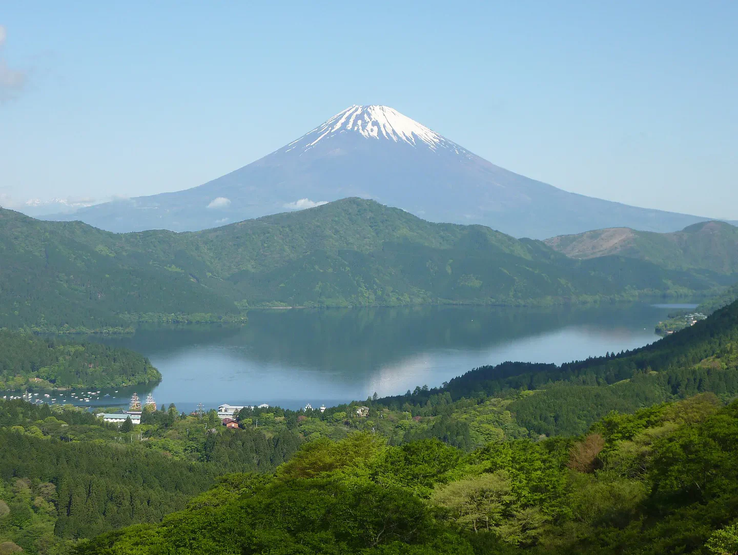 Vue du mont Fuji depuis Taikanzan à Hakone : combiner Fuji et Hakone réduit le temps disponible dans chaque zone