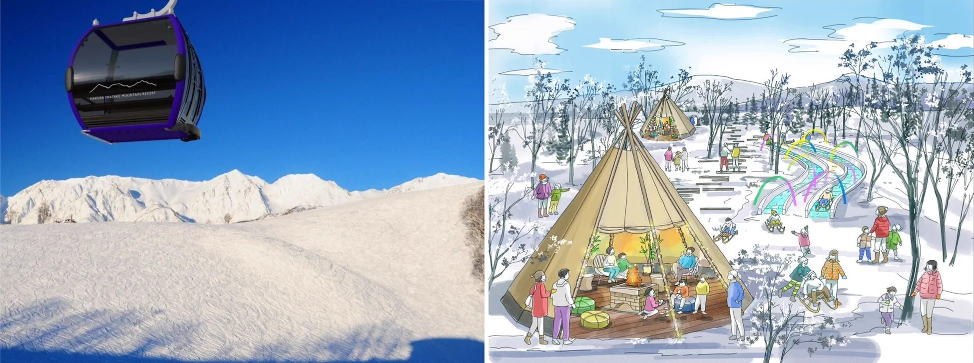 Arrivée du matériel de ski à Hakuba Goryu