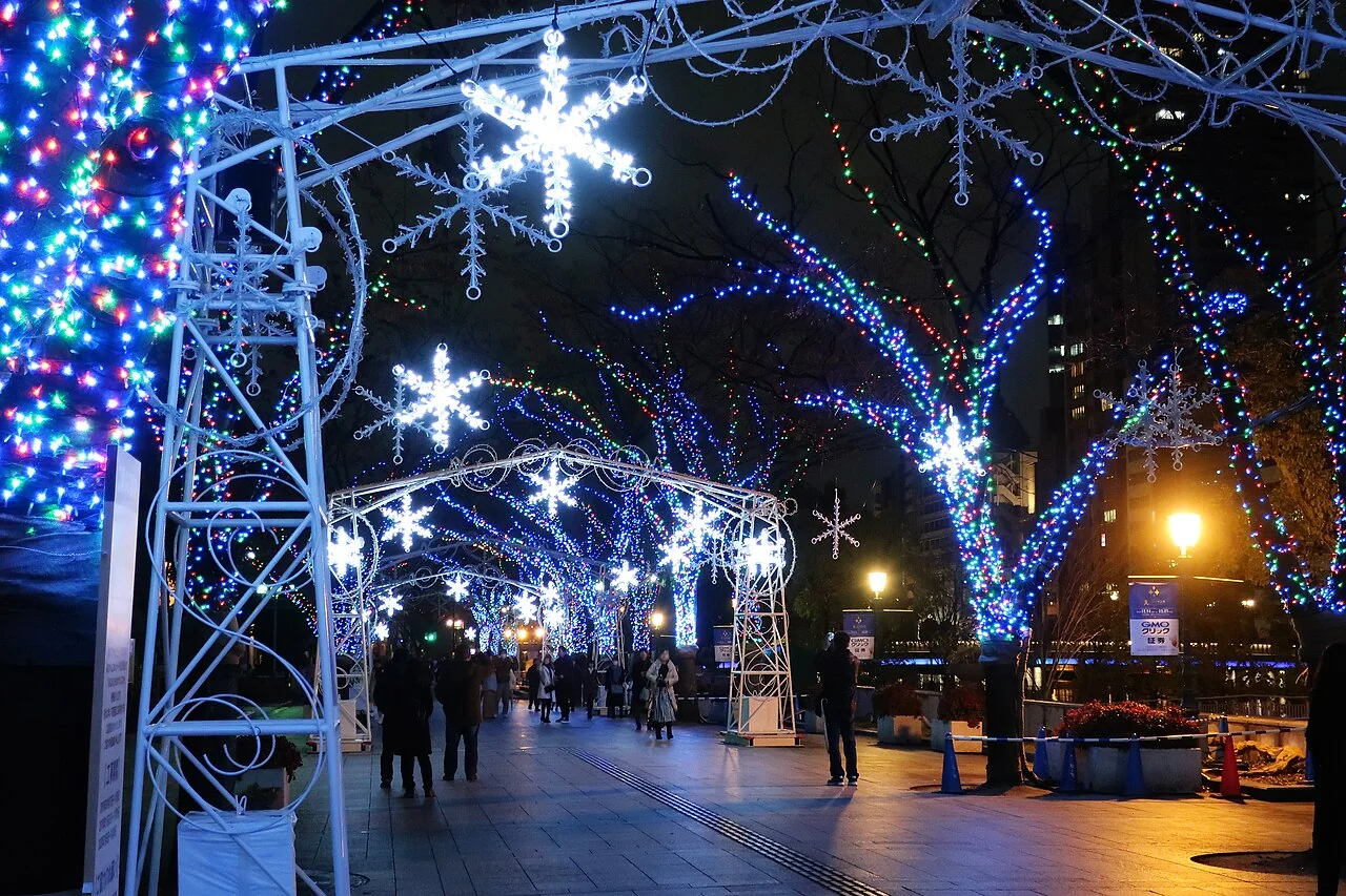 Installation lumineuse de Hikari Renaissance à Nakanoshima en 2019