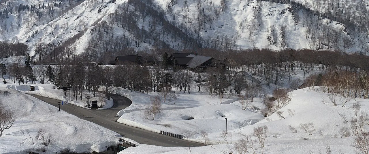Hakkoda Hotel dans la neige, photographie de 2018